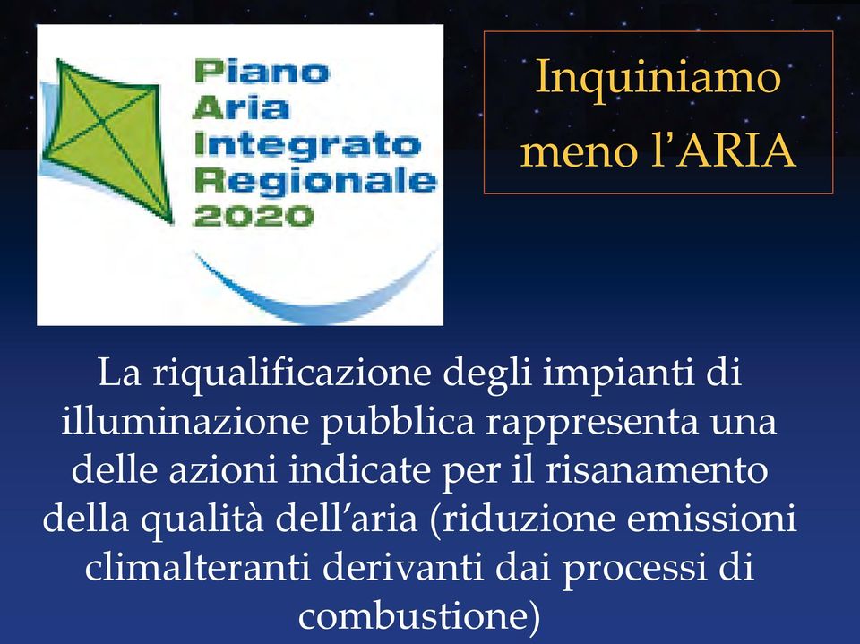 indicate per il risanamento della qualità dell aria