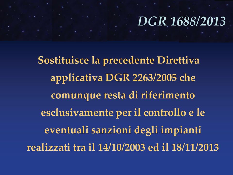 riferimento esclusivamente per il controllo e le