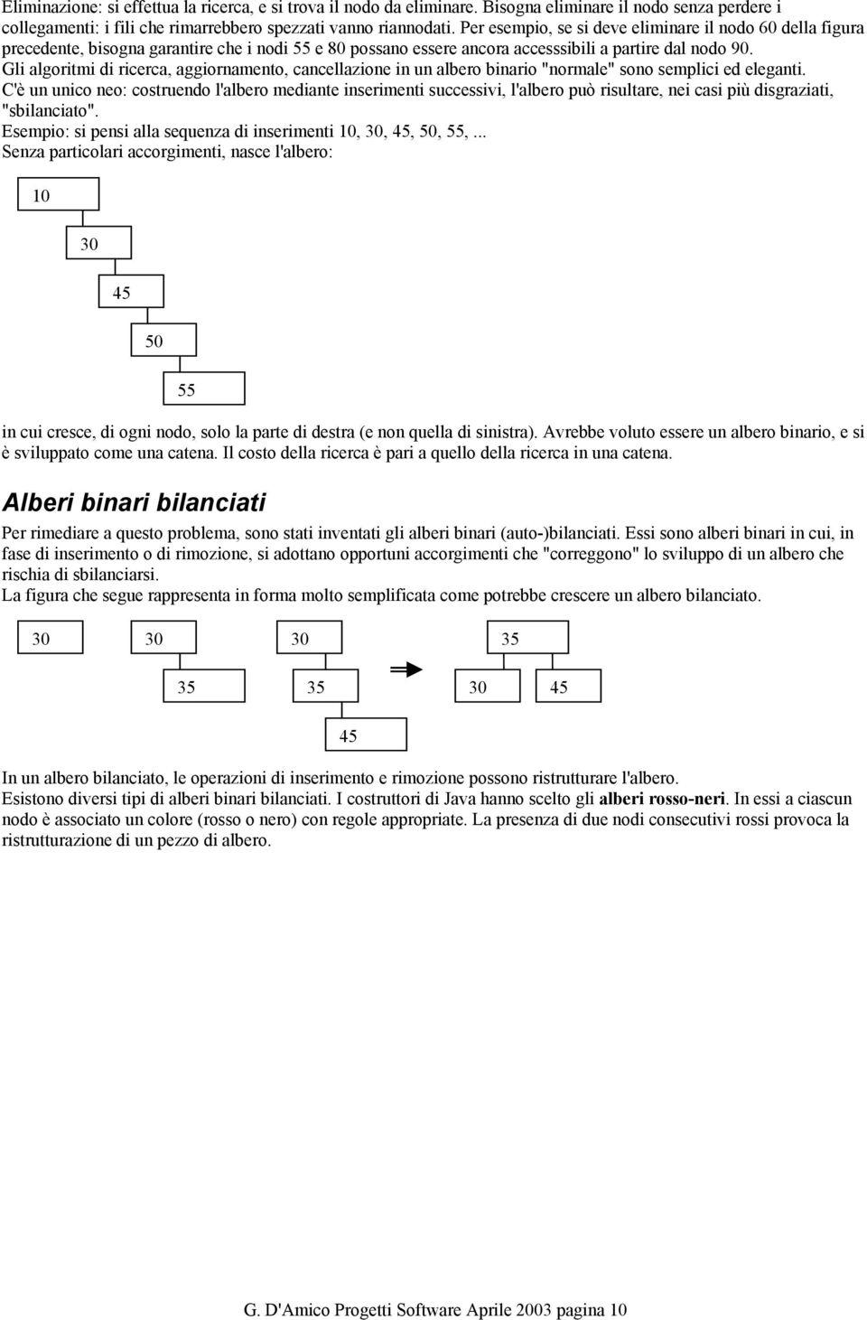 Gli algoritmi di ricerca, aggiornamento, cancellazione in un albero binario "normale" sono semplici ed eleganti.