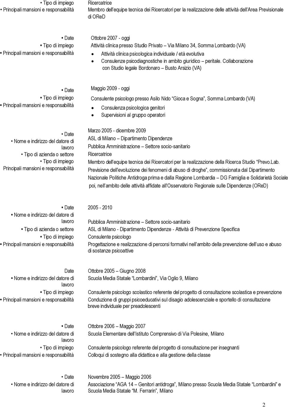 clinica psicologica individuale / età Attività evolutiva clinica psicologica individuale / età evolutiva Consulenze psicodiagnostiche in ambito in ambito giuridico giuridico peritale.