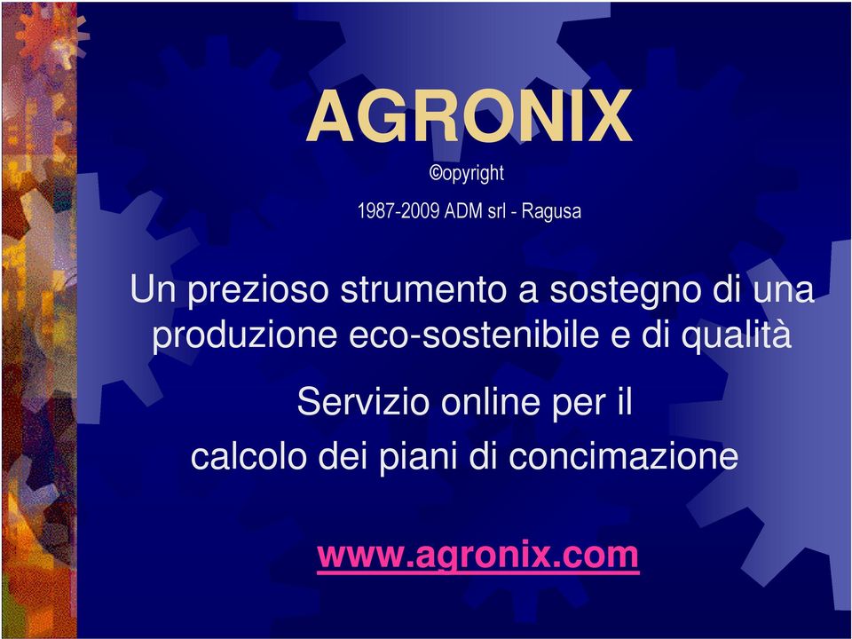 eco-sostenibile e di qualità Servizio online per