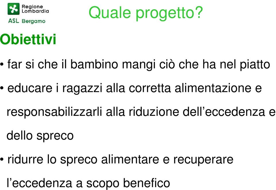 educare i ragazzi alla corretta alimentazione e