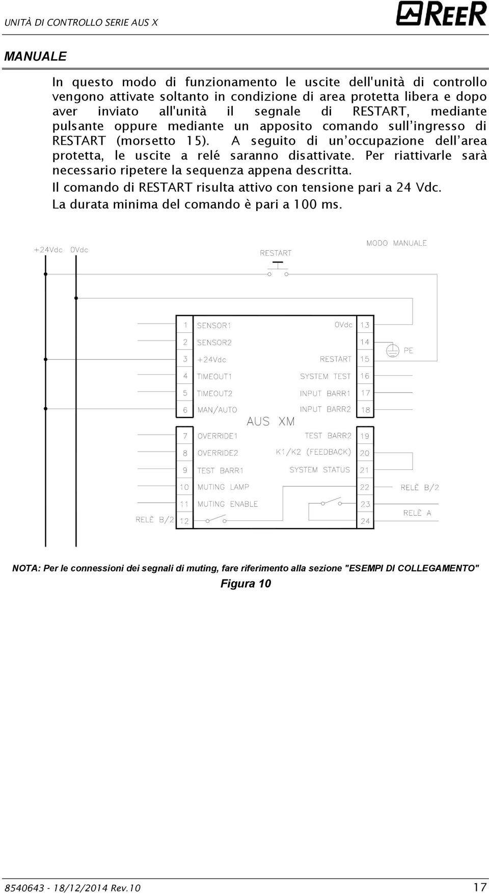 A seguito di un occupazione dell area protetta, le uscite a relé saranno disattivate. Per riattivarle sarà necessario ripetere la sequenza appena descritta.