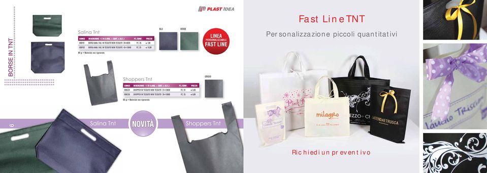 piccoli quantitativi O05C24 SHOPPER IN TESSUTO NON TESSUTO 27+10X50 PZ.