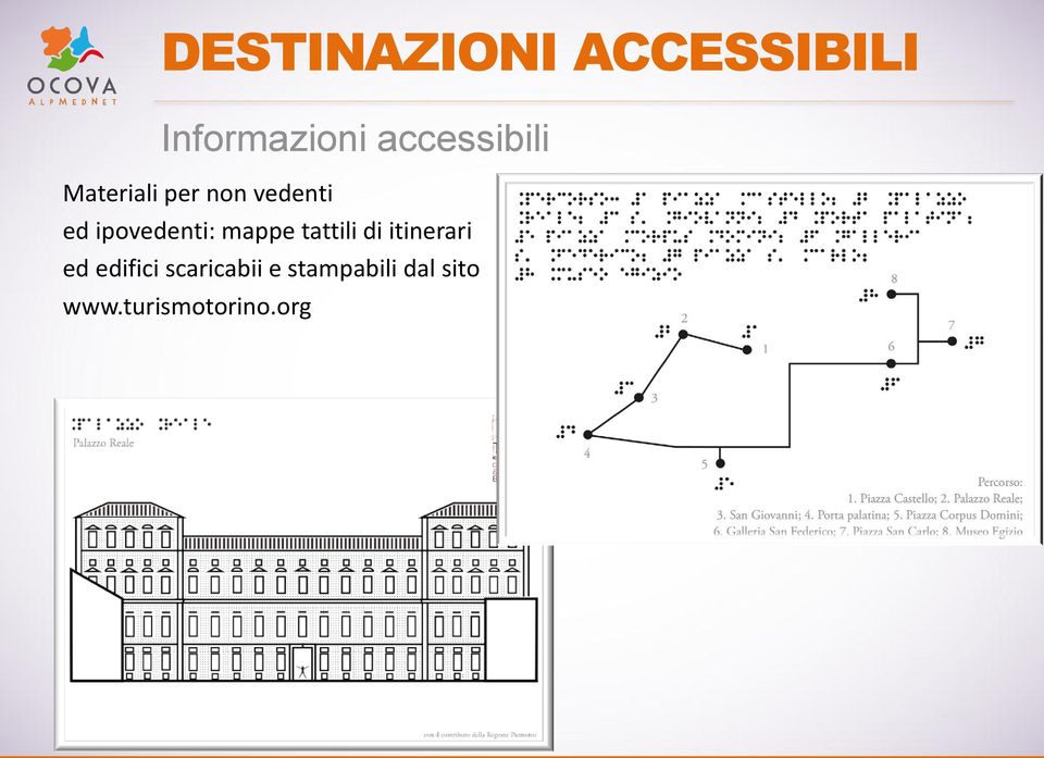 tattili di itinerari ed edifici