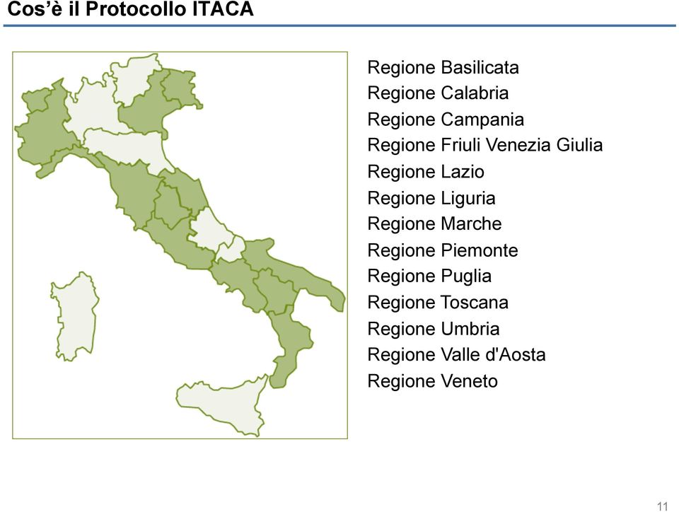 Regione Liguria Regione Marche Regione Piemonte Regione Puglia