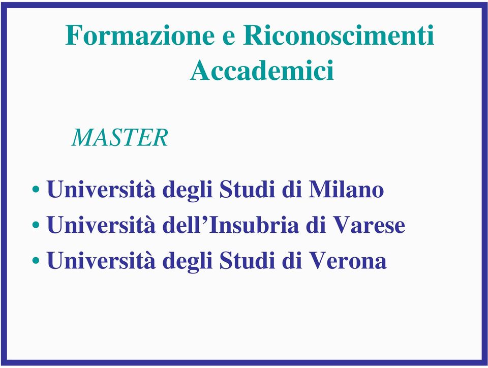 Studi di Milano Università dell