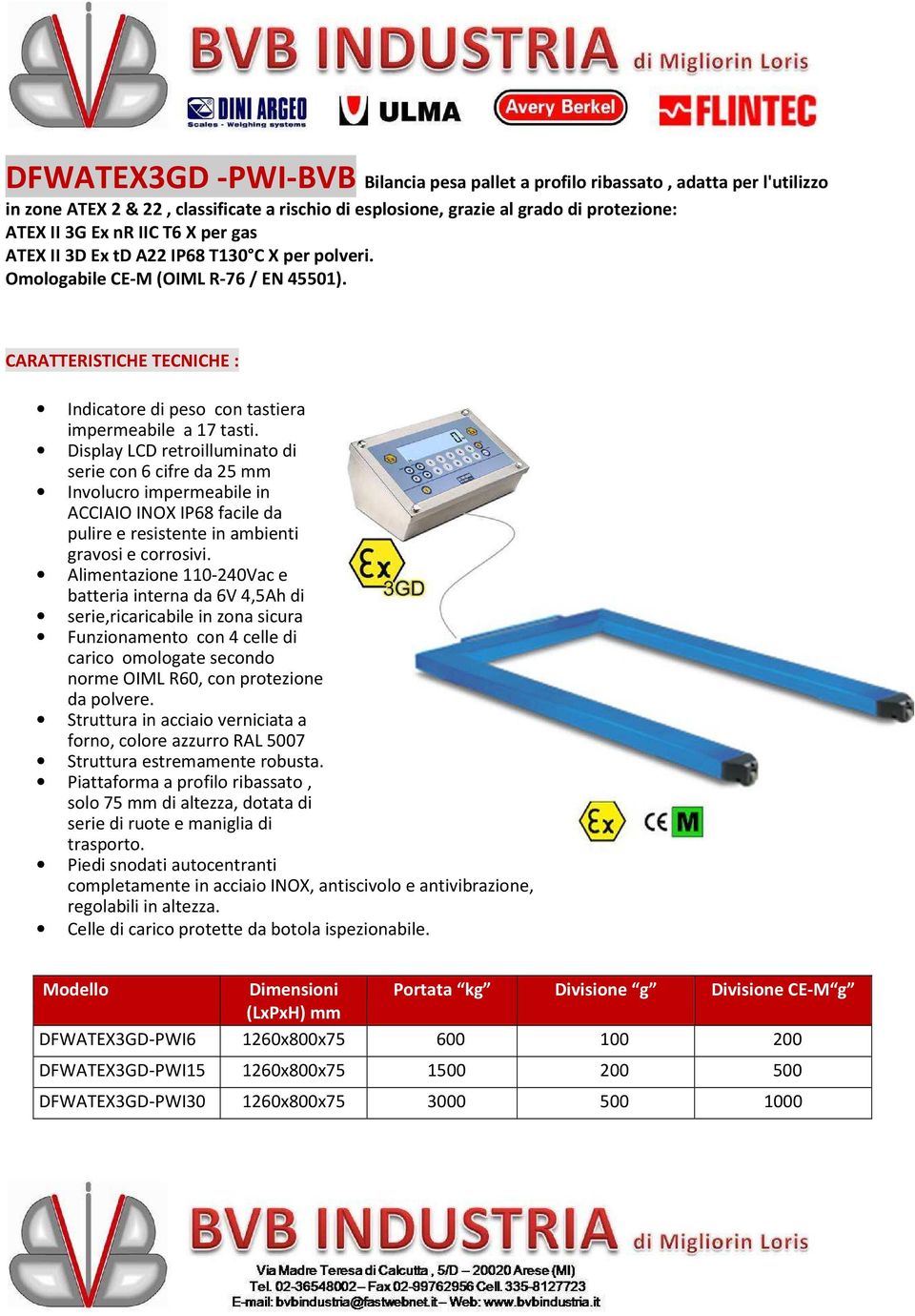 Display LCD retroilluminato di serie con 6 cifre da 25 mm Involucro impermeabile in ACCIAIO INOX IP68 facile da pulire e resistente in ambienti gravosi e corrosivi.