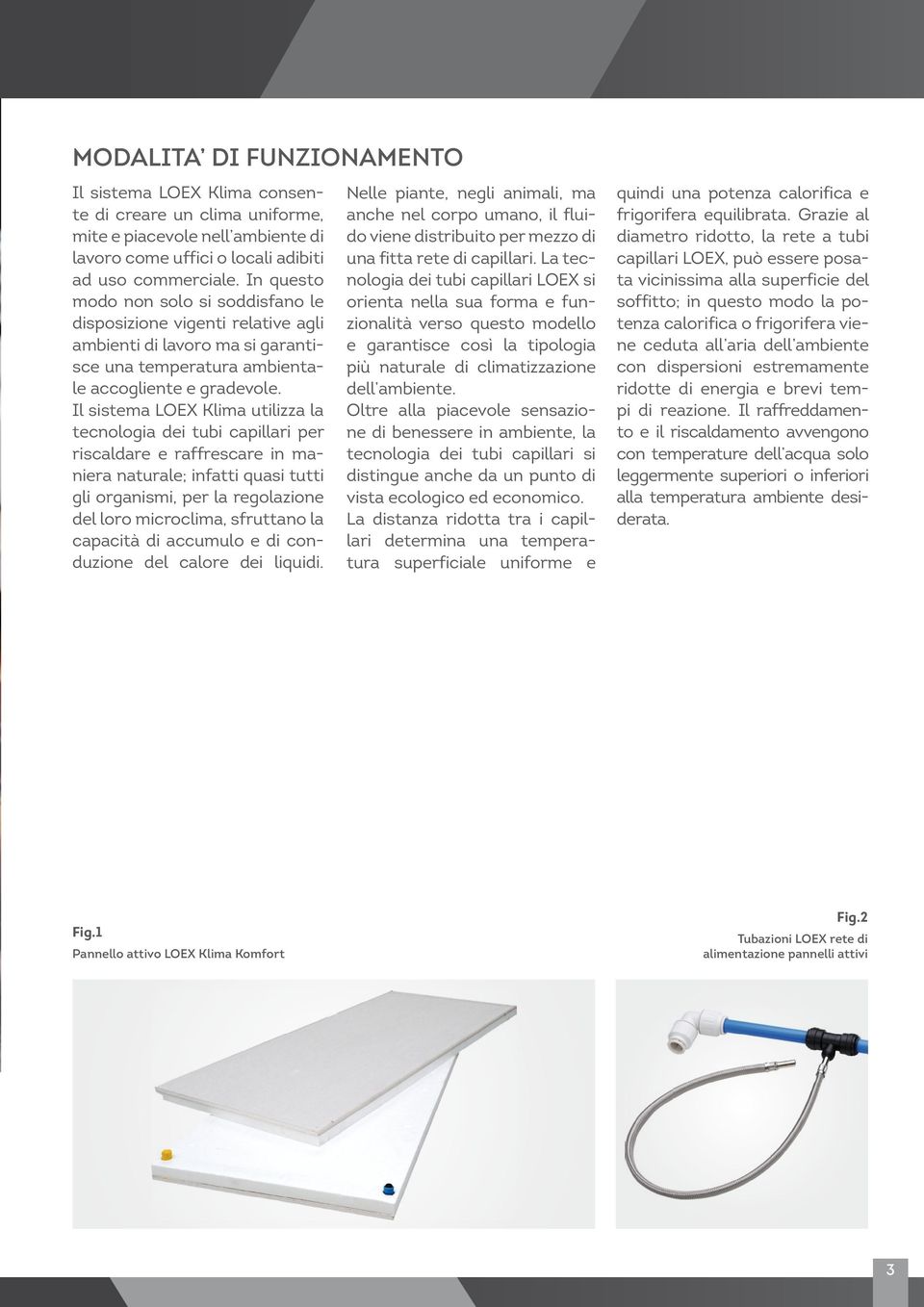 Il sistema LOEX Klima utilizza la tecnologia dei tubi capillari per riscaldare e raffrescare in maniera naturale; infatti quasi tutti gli organismi, per la regolazione del loro microclima, sfruttano