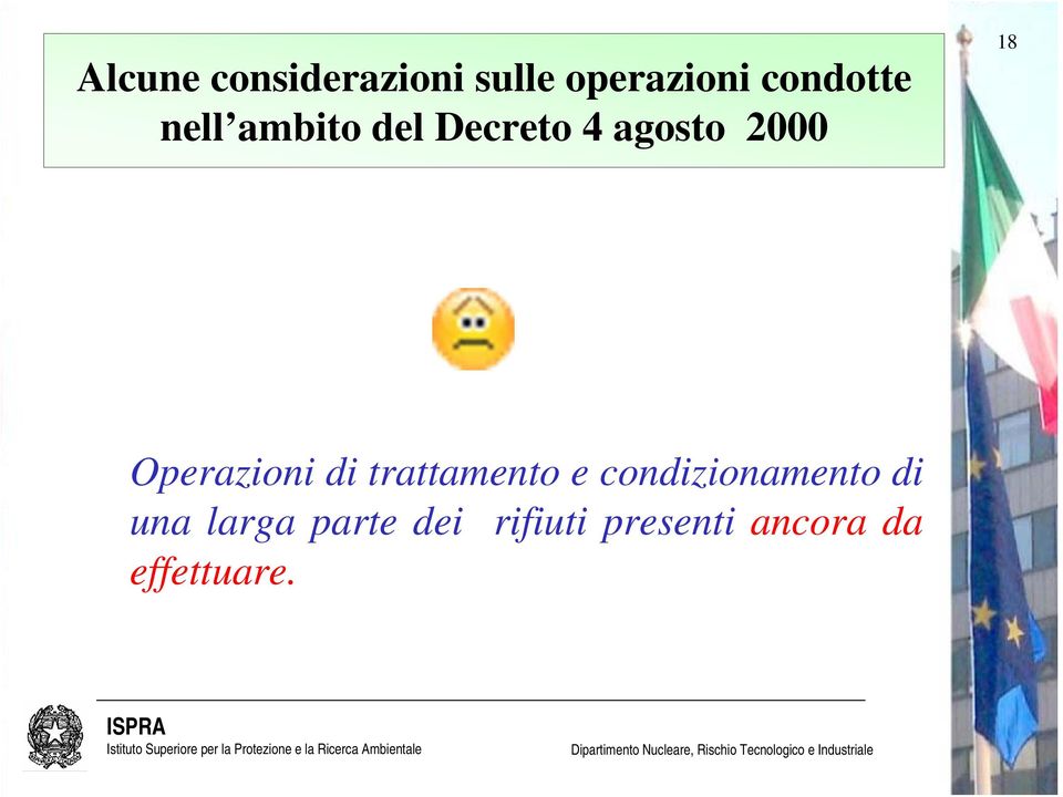 Operazioni di trattamento e condizionamento di