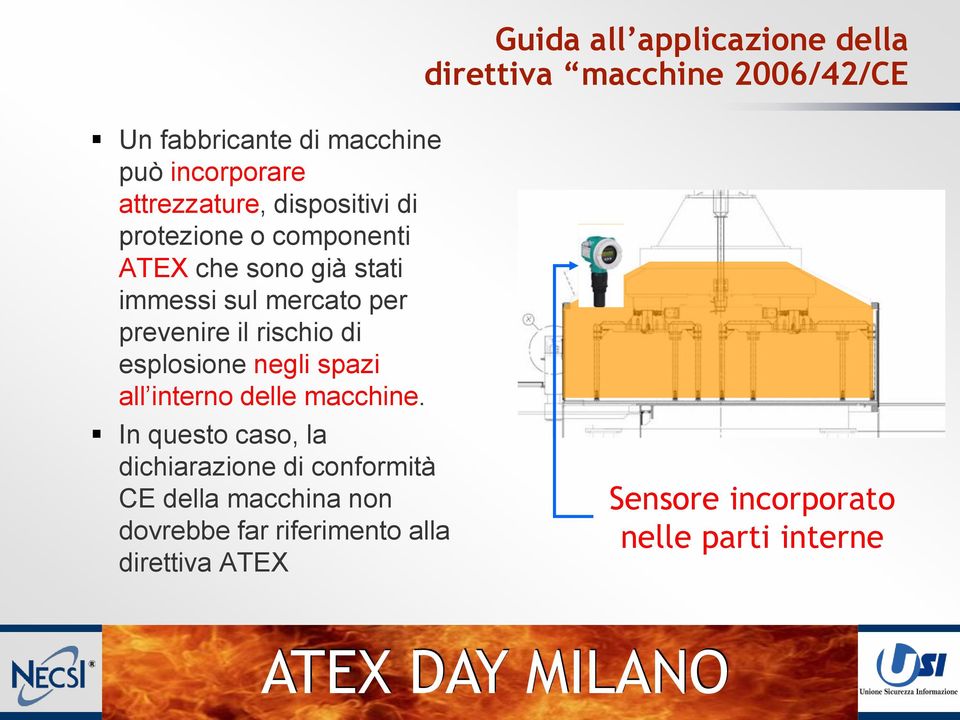 prevenire il rischio di esplosione negli spazi all interno delle macchine.