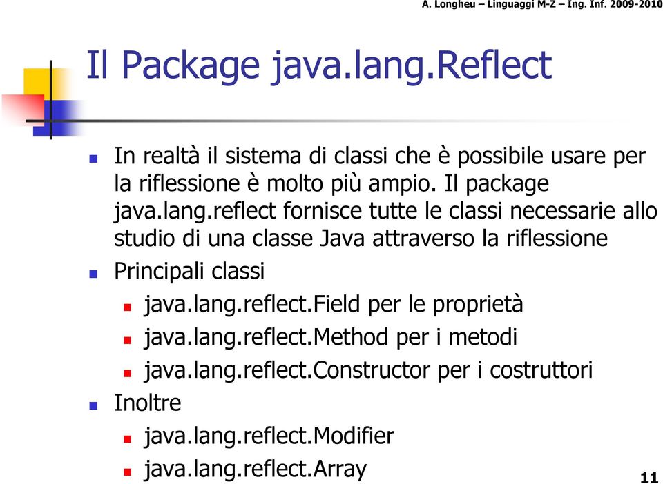 Il package java.lang.