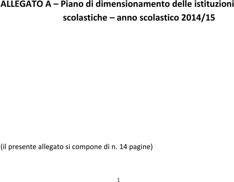 scolastico 2014/15 (il presente