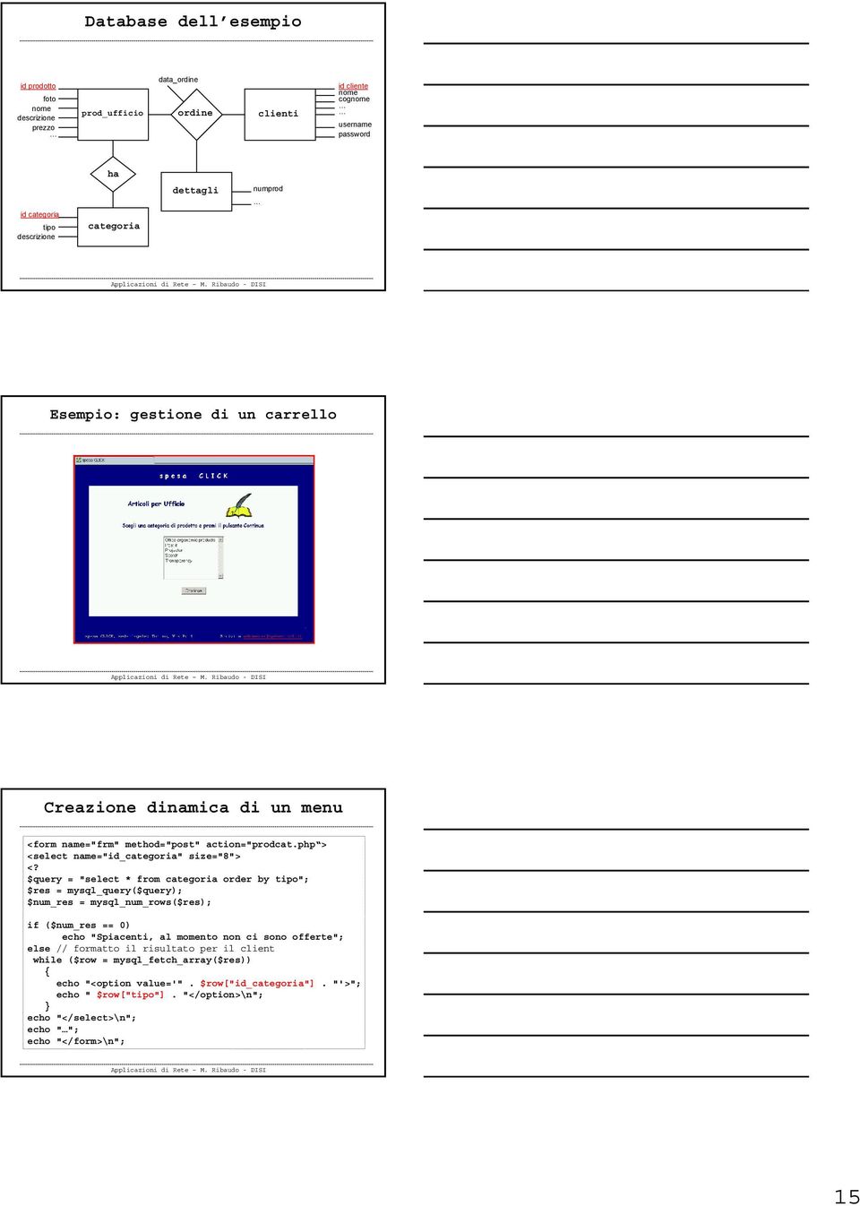 $query = "select * from categoria order by tipo"; $res = mysql_query($query); $num_res = mysql_num_rows($res); if ($num_res == 0) echo "Spiacenti, al momento non ci sono offerte"; else //