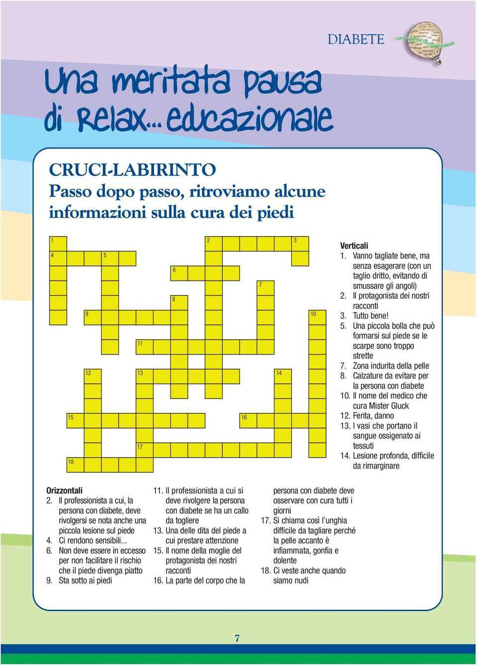 Una piccola bolla che può formarsi sul piede se le scarpe sono troppo strette 7. Zona indurita della pelle 8. Calzature da evitare per la persona con diabete 10.