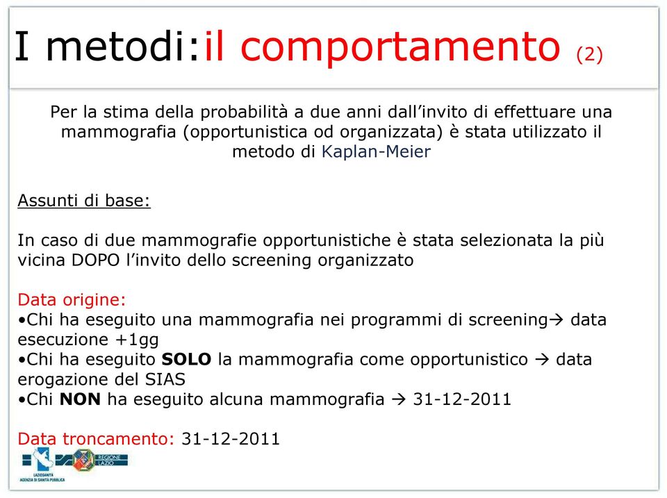 vicina DOPO l invito dello screening organizzato Data origine: Chi ha eseguito una mammografia nei programmi di screening data esecuzione +1gg