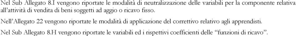 all attività di vendita di beni soggetti ad aggio o ricavo fisso.