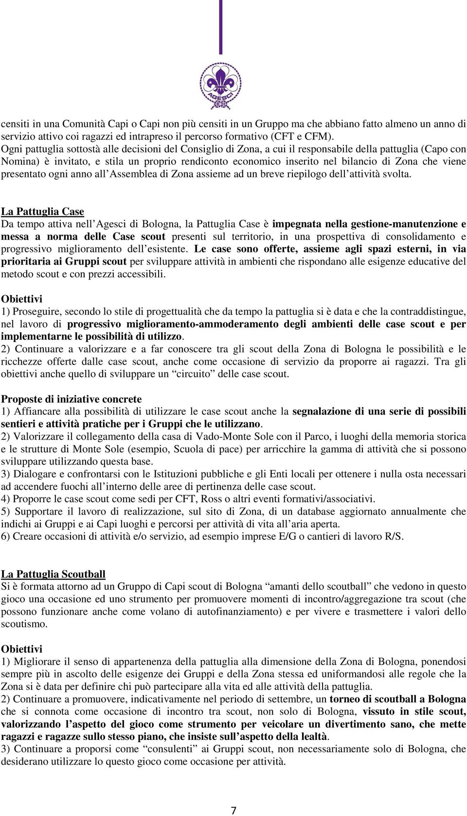 che viene presentato ogni anno all Assemblea di Zona assieme ad un breve riepilogo dell attività svolta.