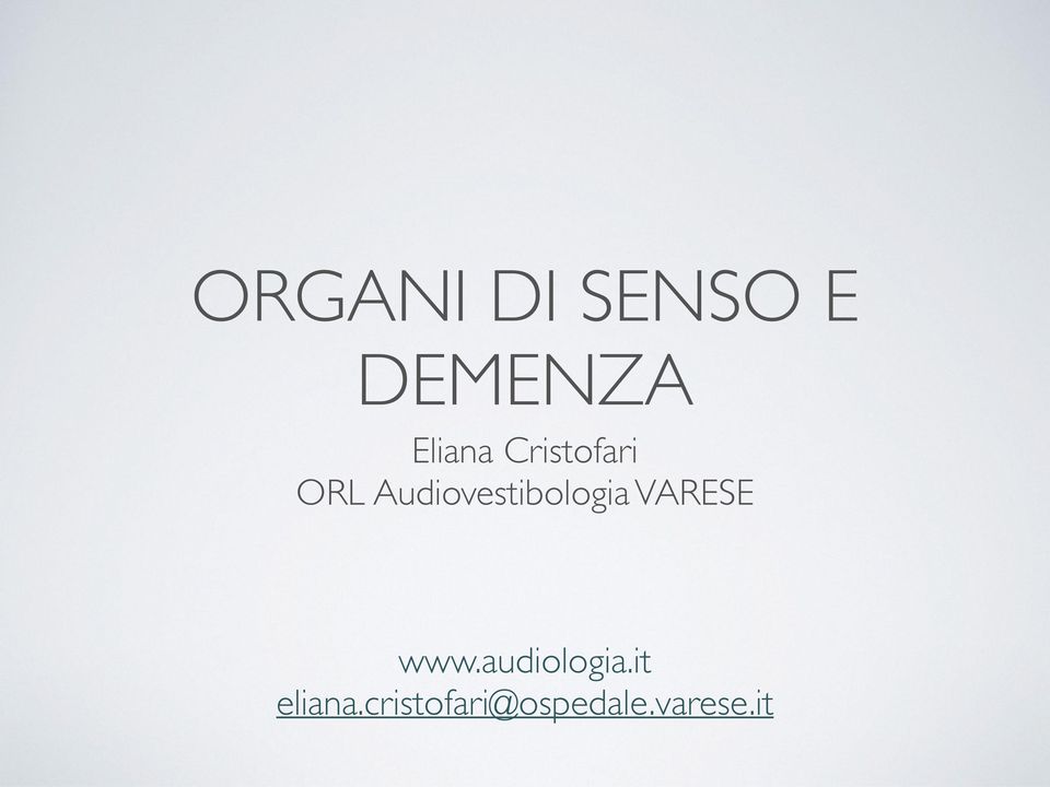 Audiovestibologia VARESE www.