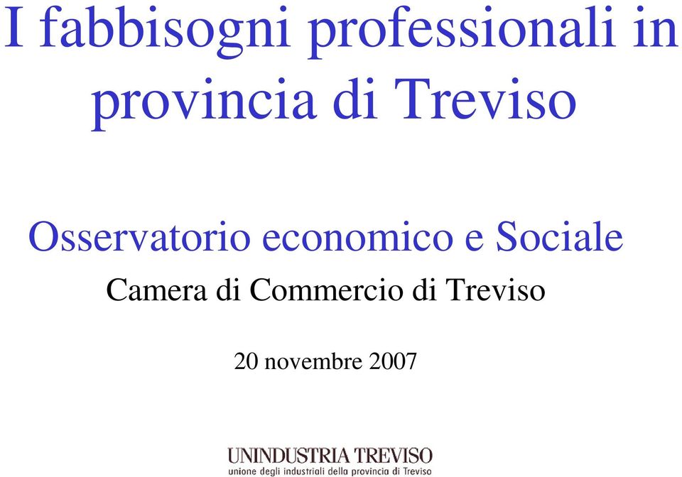 Osservatorio economico e Sociale