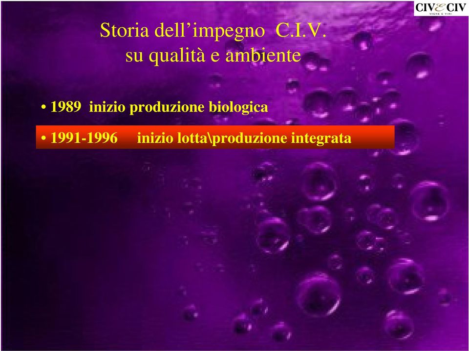 inizio produzione biologica