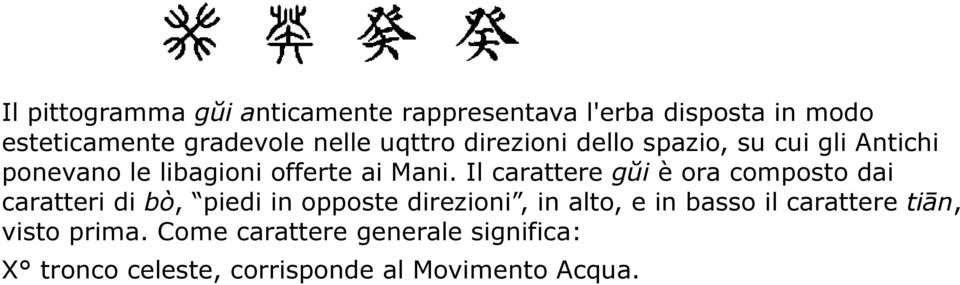 Il carattere gŭi è ora composto dai caratteri di bò, piedi in opposte direzioni, in alto, e in basso