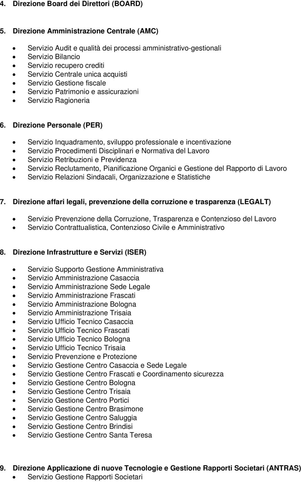 fiscale Servizio Patrimonio e assicurazioni Servizio Ragioneria 6.