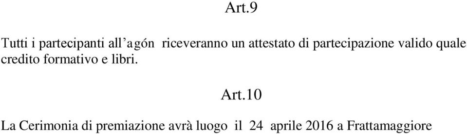 credito formativo e libri. Art.