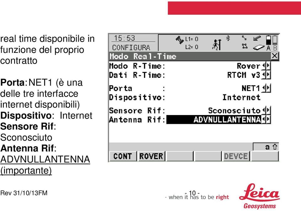 disponibili) Dispositivo: Internet Sensore Rif: