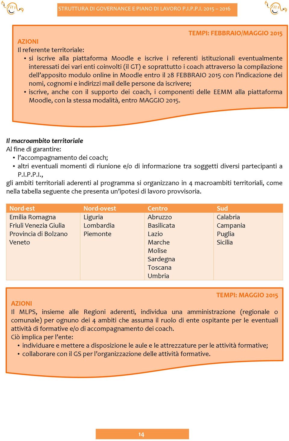 iscrive, anche con il supporto dei coach, i componenti delle EEMM alla piattaforma Moodle, con la stessa modalità, entro MAGGIO 2015.