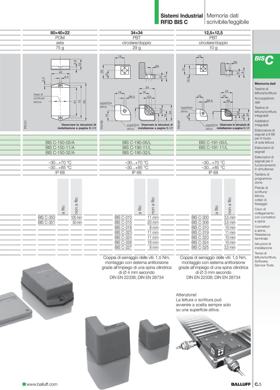 BIS -190-05/L BIS -190-11/L BIS -190-32/L BIS -310 BIS -315 BIS -318 BIS -323 BIS -324 BIS -326 BIS -327 30...+70 30.