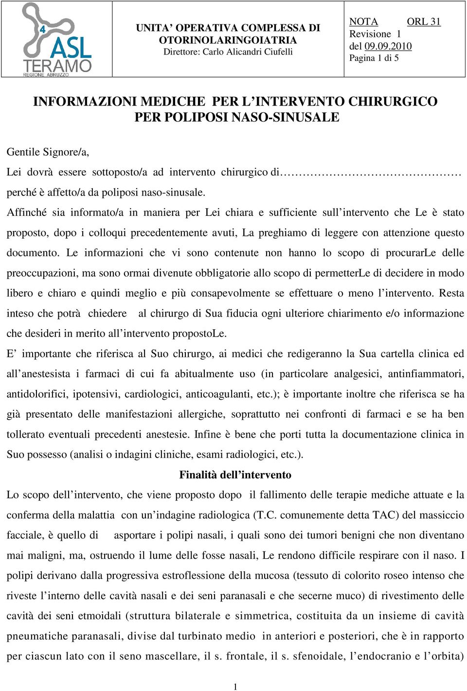 poliposi naso-sinusale.