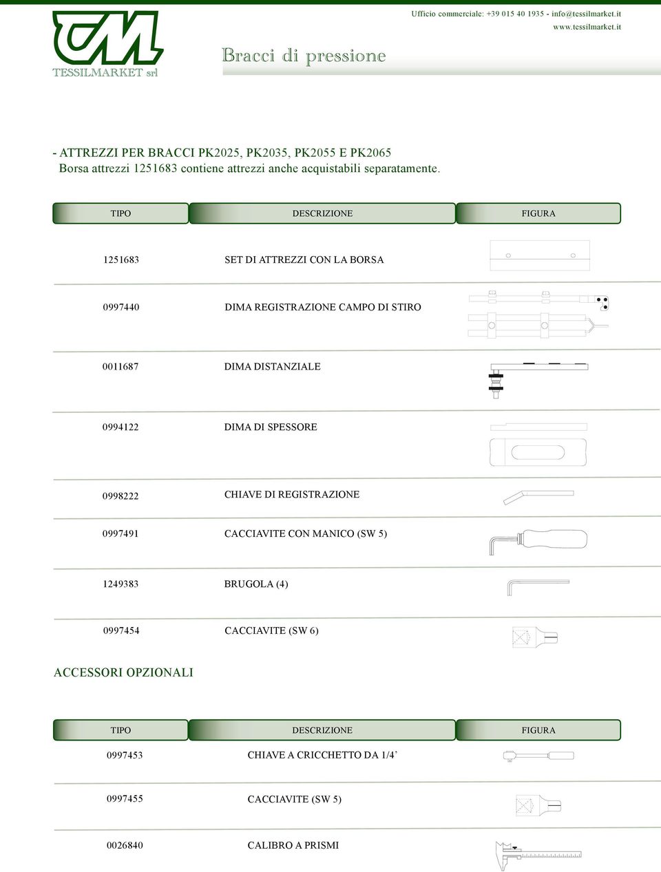 TIPO FIGURA 1251683 SET DI ATTREZZI CON LA BORSA 0997440 DIMA REGISTRAZIONE CAMPO DI STIRO 0011687 DIMA DISTANZIALE 0994122