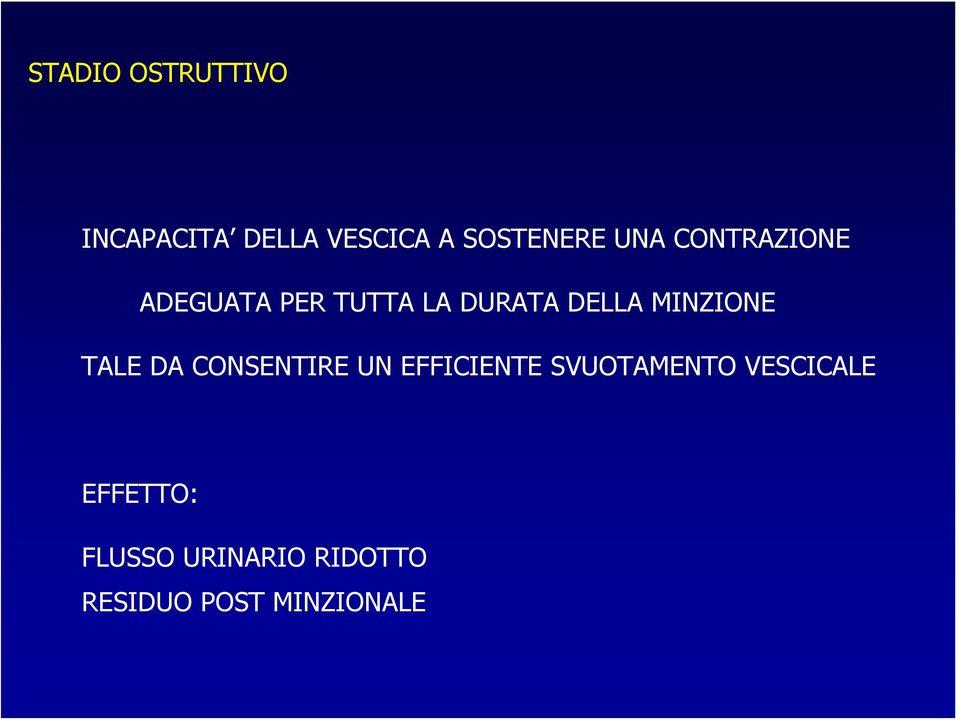 MINZIONE TALE DA CONSENTIRE UN EFFICIENTE SVUOTAMENTO