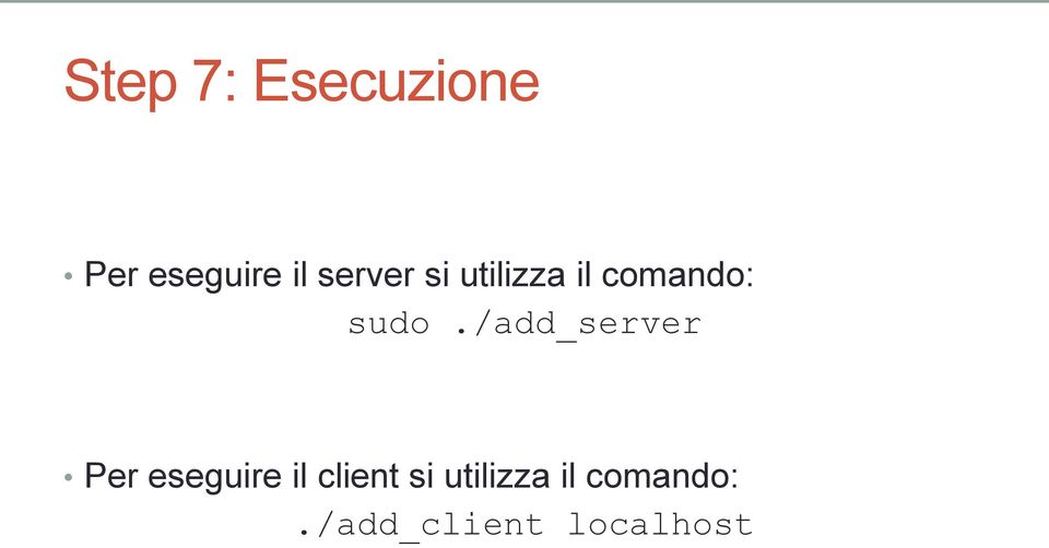/add_server Per eseguire il client si