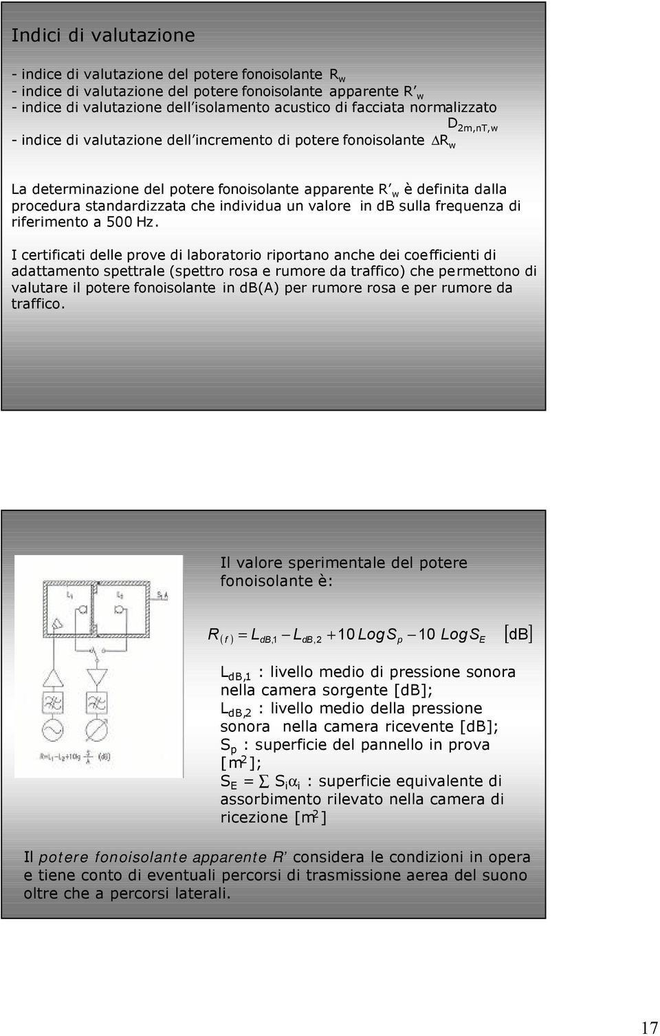 individua un valore in db sulla frequenza di riferimento a 500 Hz.