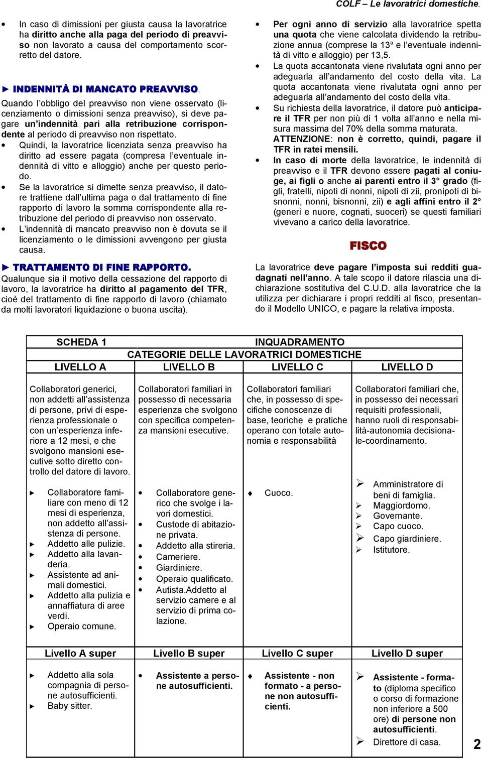 rispettato. Quindi, la lavoratrice licenziata senza preavviso ha diritto ad essere pagata (compresa l eventuale indennità di vitto e alloggio) anche per questo periodo.