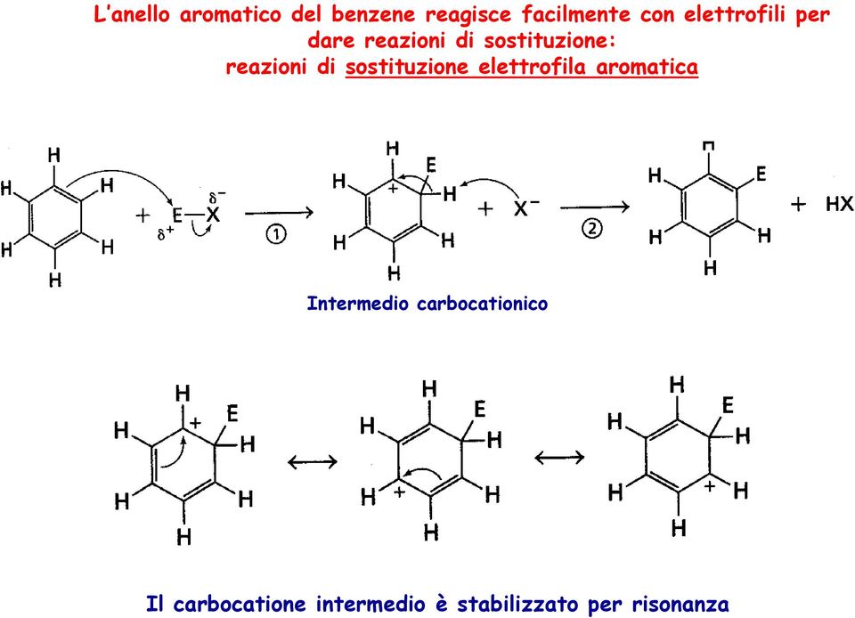 di sostituzione elettrofila aromatica Intermedio