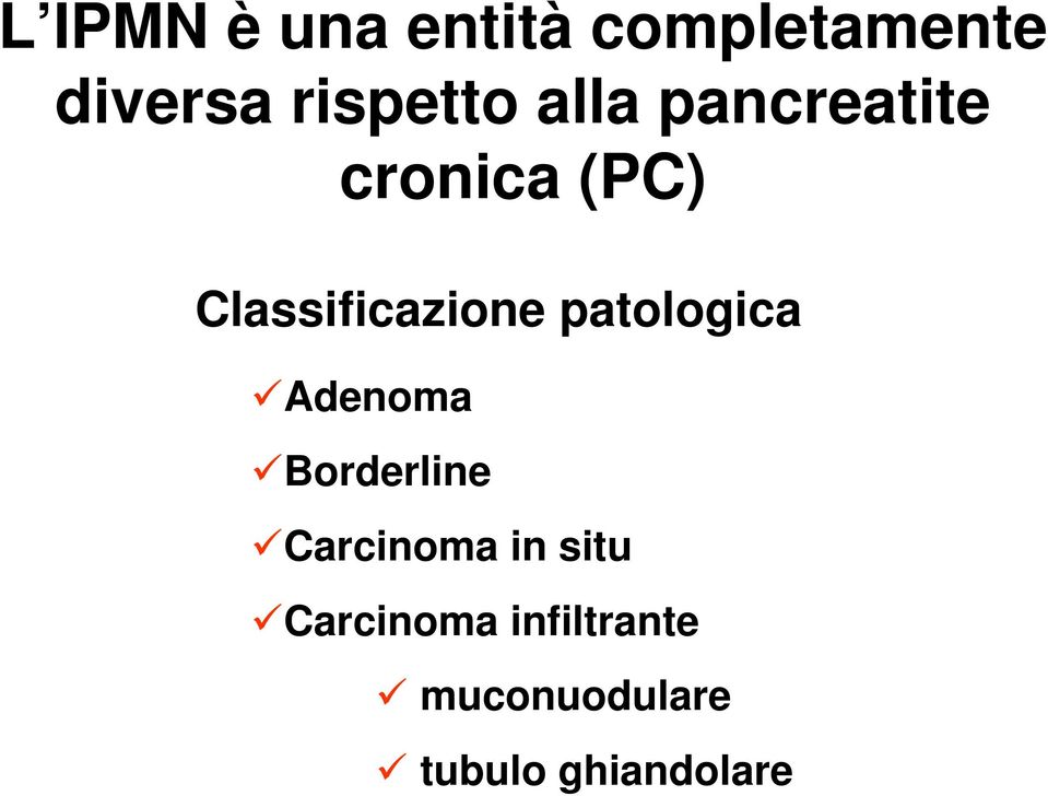 Classificazione patologica Adenoma Borderline