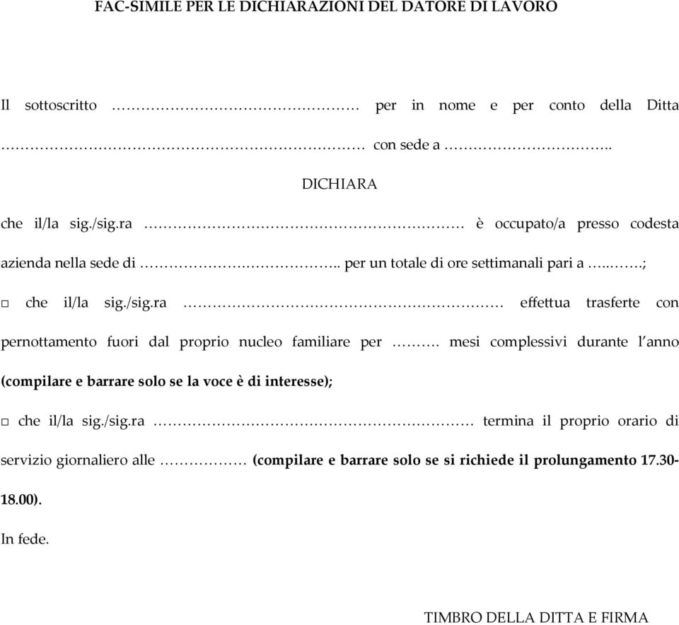 ra effe ua trasferte con pernottamento fuori dal proprio nucleo familiare per.