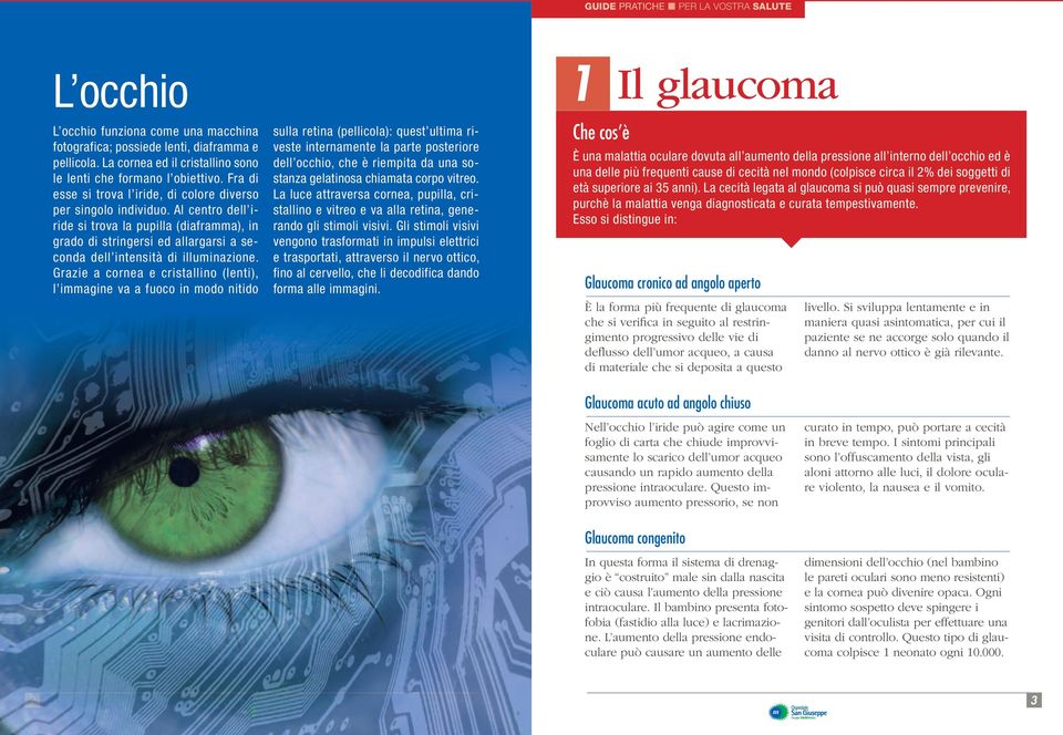 Al centro dell iride si trova la pupilla (diaframma), in grado di stringersi ed allargarsi a seconda dell intensità di illuminazione.