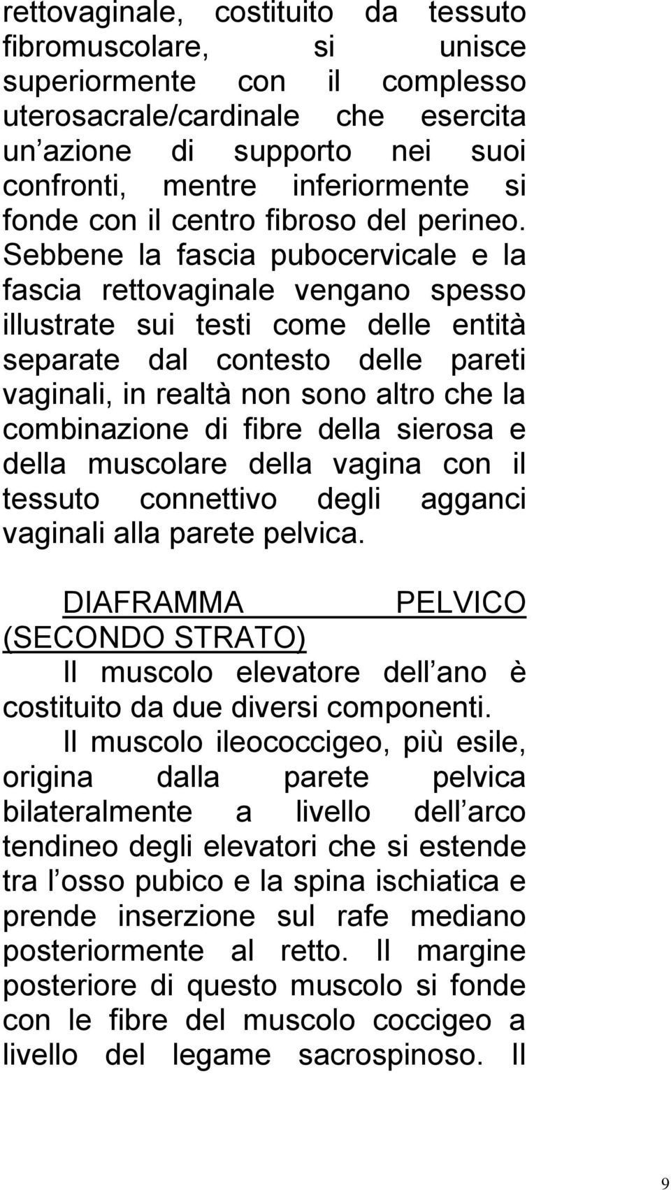 Sebbene la fascia pubocervicale e la fascia rettovaginale vengano spesso illustrate sui testi come delle entità separate dal contesto delle pareti vaginali, in realtà non sono altro che la