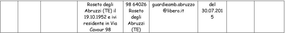 64026 Roseto degli Abruzzi (TE)