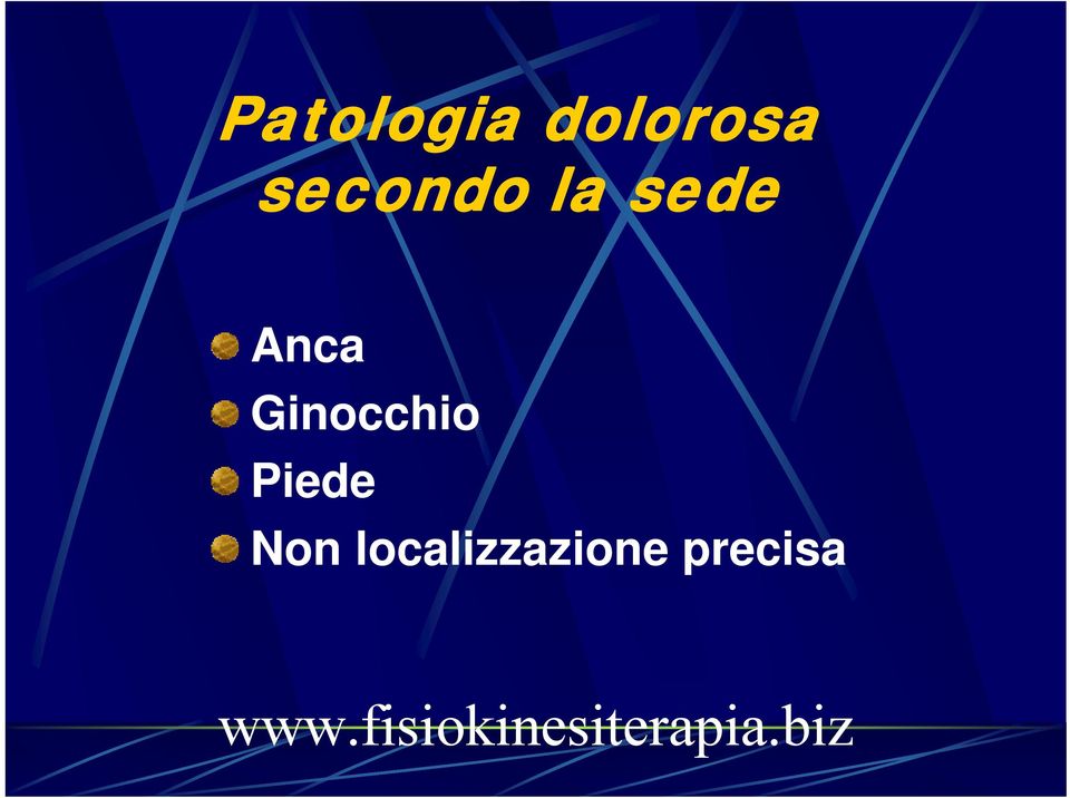 Piede Non localizzazione