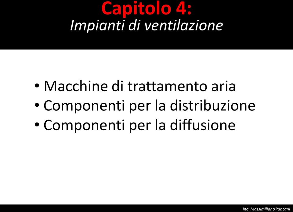 trattamento aria Componenti per