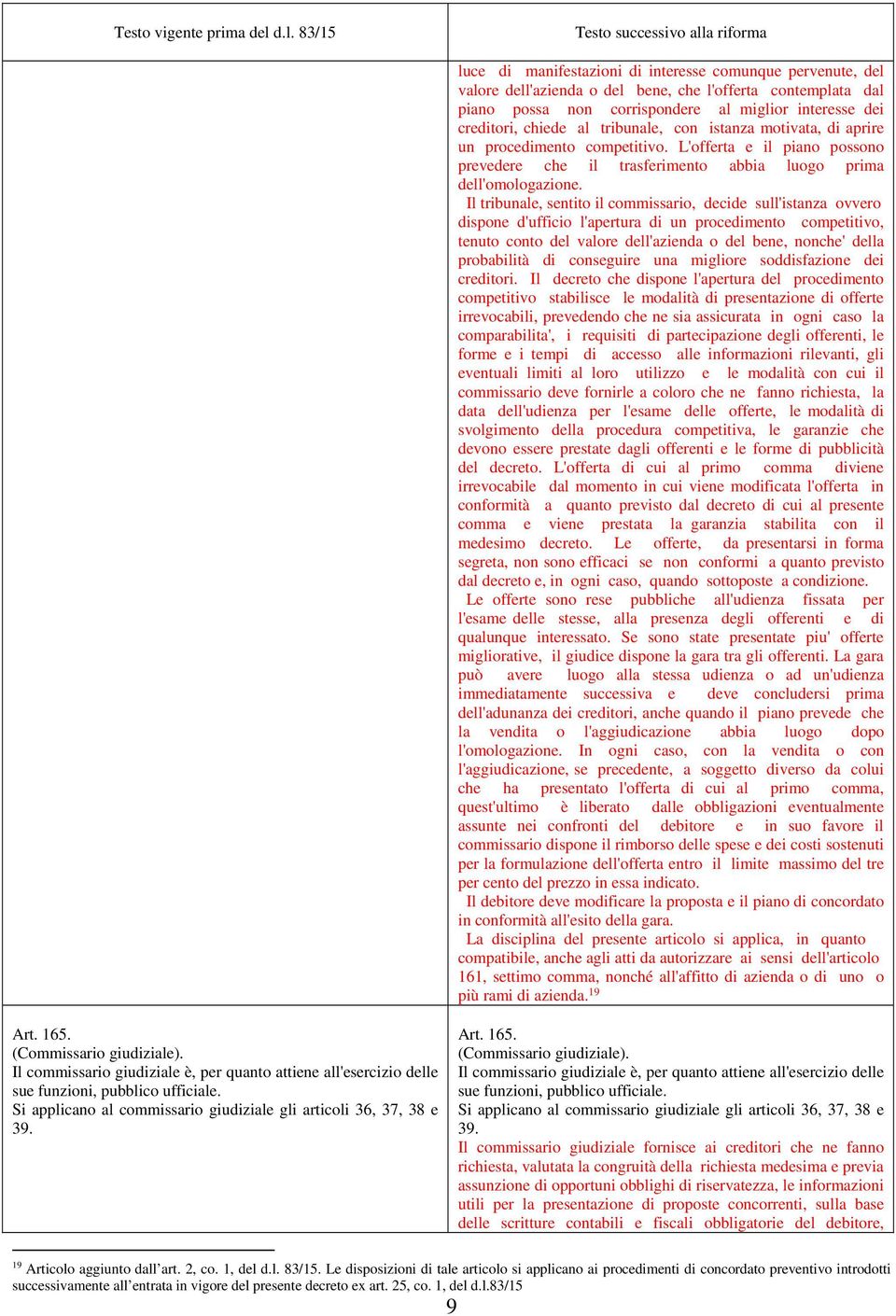 miglior interesse dei creditori, chiede al tribunale, con istanza motivata, di aprire un procedimento competitivo.