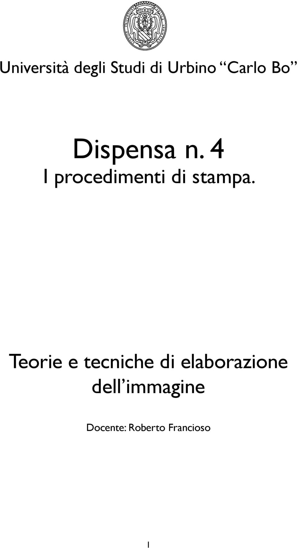 Teorie e tecniche di