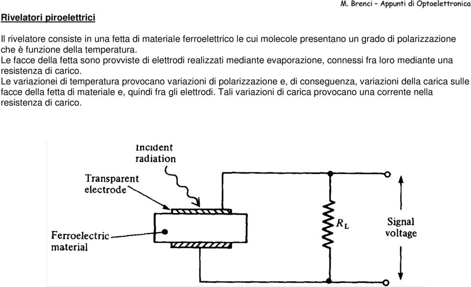 Le facce della fetta sono provviste di elettrodi realizzati mediante evaporazione, connessi fra loro mediante una resistenza di carico.