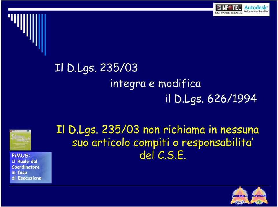 626/1994  235/03 non richiama in