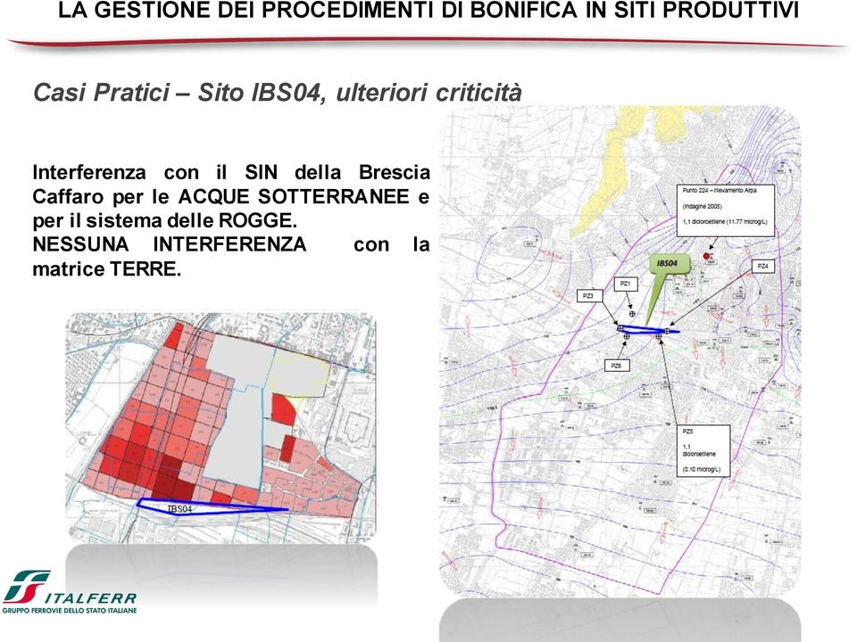 per le ACQUE SOTTERRANEE e per il sistema delle